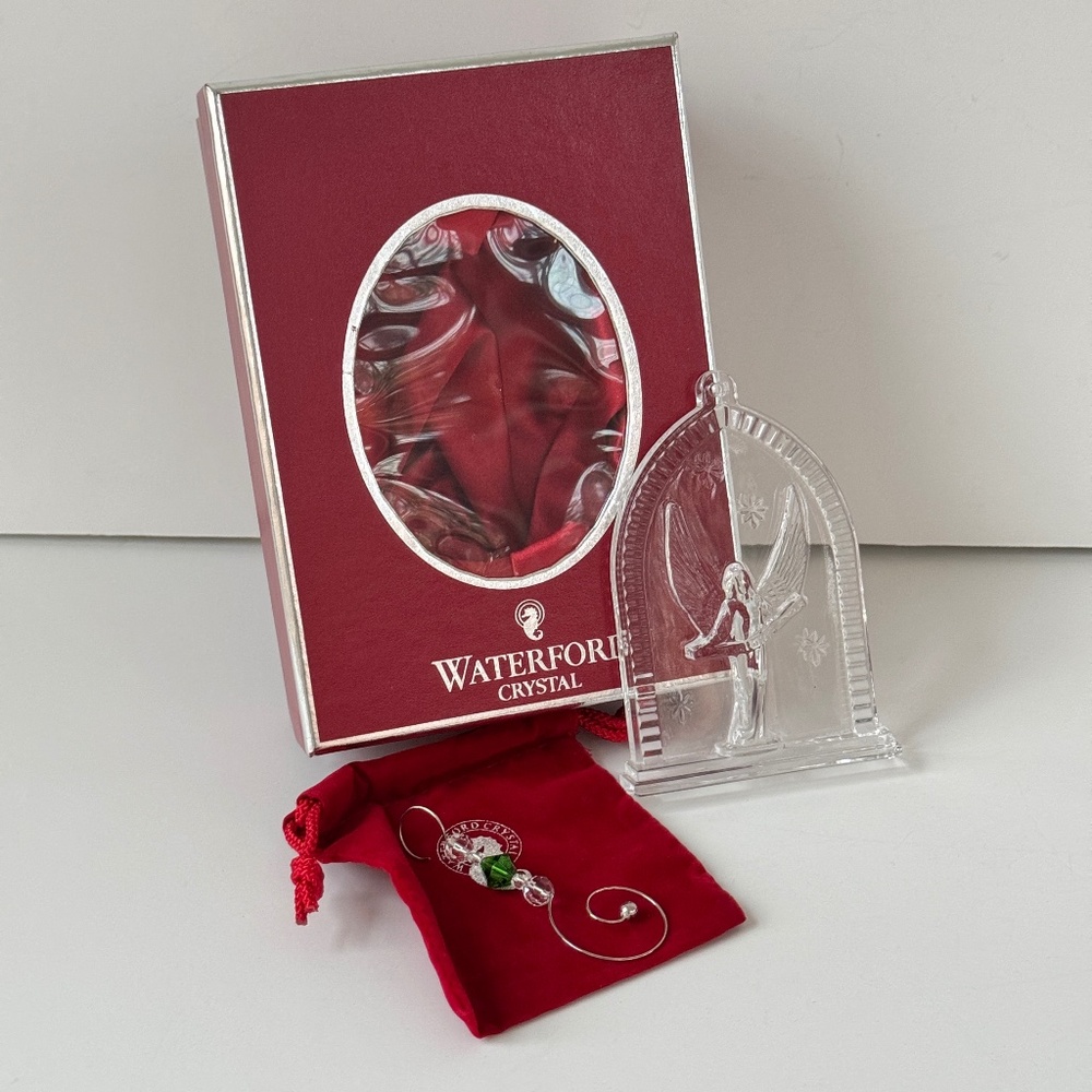 Waterford Crystal 2008 Christmas Ornament with Enhancer and Box - Nativity Angel